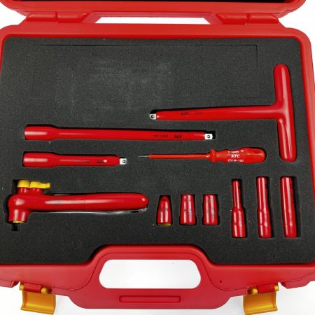  KTC ケーティーシー 絶縁工具セットA　AC1000V 京都機械工具  ZTB311A レッド