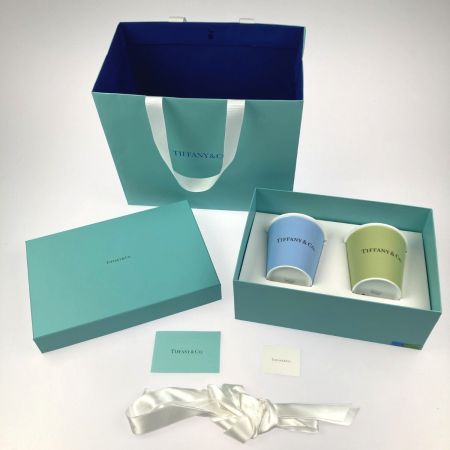  Tiffany & Co. ティファニー ボーンチャイナ コーヒーカップ 2個セット 紙袋・箱付
