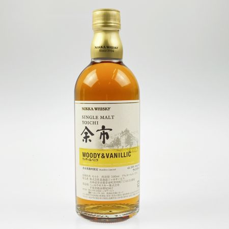 【北海道内限定発送】 YOICHI 余市/ニッカウイスキー シングルモルト余市  ウッディ＆バニラ 500ml 未開栓