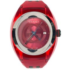 GUCCI グッチ SYNC シンク クォーツ 137.1 レッド Bランク