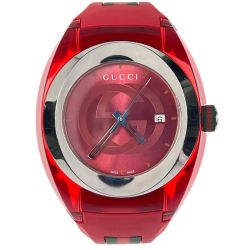 GUCCI グッチ SYNC シンク クォーツ 137.1 レッド Bランク