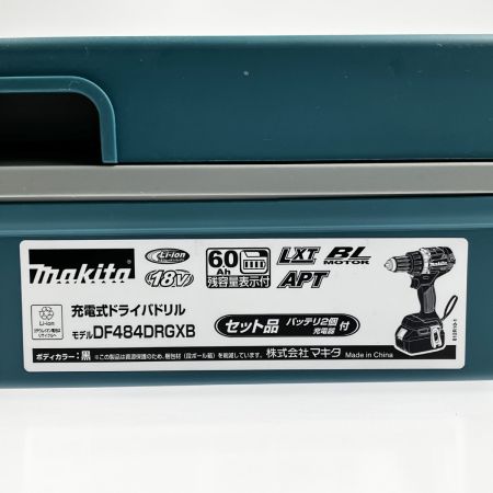  MAKITA マキタ 充電式ドライバドリル 18V 6.0Ah DF484DRGXB ブラック