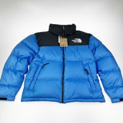 ▽▽ THE NORTH FACE ザノースフェイス ヌプシジャケット Mサイズ ND92555 ブラック×クリアレイクブルー Sランク