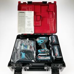 ▽▽ MAKITA マキタ 充電式インパクトドライバ 40Vmax TD002GRDX ブルー バッテリ3個付属 Aランク