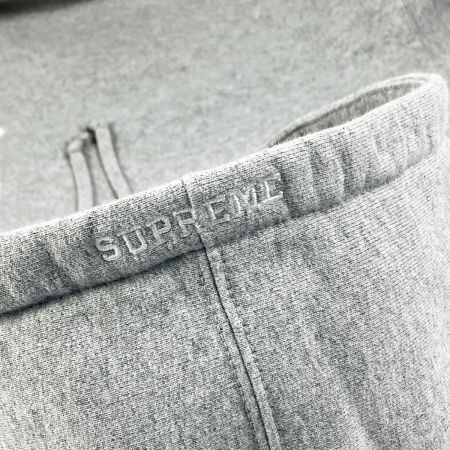  Supreme シュプリーム パーカー  21AW S Logo Split Hooded Sweatsshirt グレー×ライトグレー Mサイズ