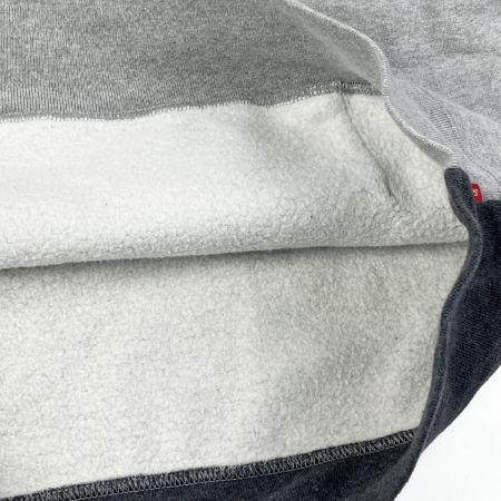  Supreme シュプリーム パーカー  21AW S Logo Split Hooded Sweatsshirt グレー×ライトグレー Mサイズ