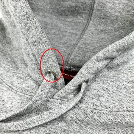  Supreme シュプリーム パーカー  21AW S Logo Split Hooded Sweatsshirt グレー×ライトグレー Mサイズ