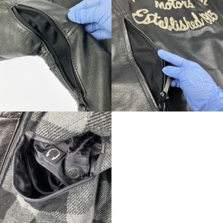  HARLEY-DAVIDSON ハーレーダビッドソン 2WAY レザージャケット ベンチレーション 付 M 傷アリ 97130-13VM ブラック