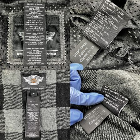  HARLEY-DAVIDSON ハーレーダビッドソン 2WAY レザージャケット ベンチレーション 付 M 傷アリ 97130-13VM ブラック