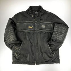 ▽▽ HARLEY-DAVIDSON ハーレーダビッドソン 中綿ナイロンジャケット  97480-05VM ブラック Bランク