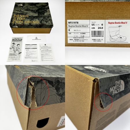  THE NORTH FACE ザノースフェイス ヌプシ ブーティー ウール SIZE24cm NF51978 ブラック