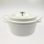 ▽▽ VERMICULAR バーミキュラ オーブン ポット ラウンド ＃18 アイボリー Sランク