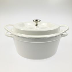 ▽▽ VERMICULAR バーミキュラ オーブン ポット ラウンド ＃18 アイボリー Sランク