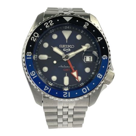  SEIKO セイコー 5スポーツ 自動巻き SKX スポーツスタイル GMT デイト 4R34-00A0 SBSC003 ネイビー