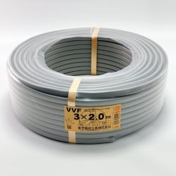 ▽▽ 富士電線工業 VVFケーブル LFV-R 3芯 3×2.0mm 100m Sランク