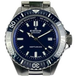 ▽▽ EDOX ネプチュニアン オートマティック ブルー文字盤  80120 Bランク