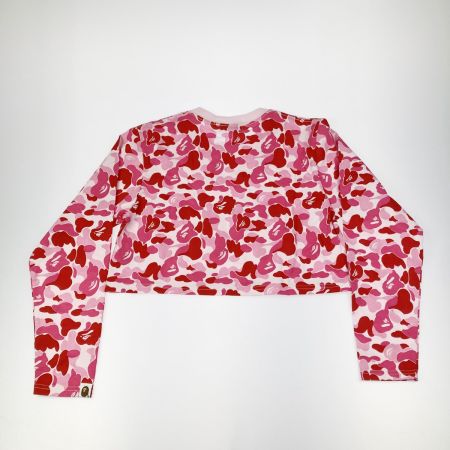  A BATHING APE アベイシングエイプ クロップド丈 Tシャツ サイズ S 001LTJ802004L ピンク