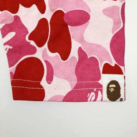  A BATHING APE アベイシングエイプ クロップド丈 Tシャツ サイズ S 001LTJ802004L ピンク