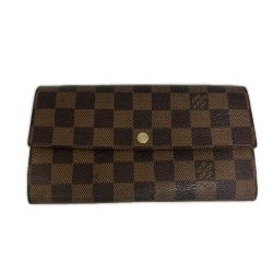 ◎◎ LOUIS VUITTON ルイヴィトン ポルトフォイユサラ 長財布 N61734 ブラウン ホック緩み有 Cランク