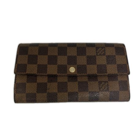  LOUIS VUITTON ルイヴィトン ポルトフォイユサラ 長財布 N61734 ブラウン ホック緩み有