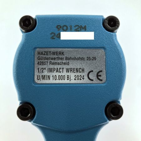  HAZET ハゼット エアーインパクトレンチ 1/2インチ 9012M ブラック×ブルー