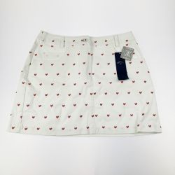 ▽▽ Callaway キャロウェイ ゴルフウェア ラブキャロウェイ ストレッチコットンツイルスカート C23128221 ホワイト Sランク