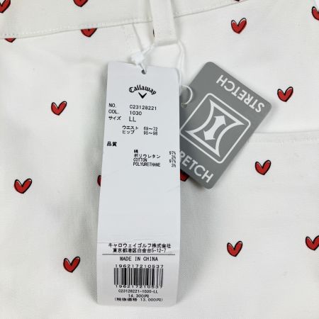  Callaway キャロウェイ ゴルフウェア ラブキャロウェイ ストレッチコットンツイルスカート C23128221 ホワイト
