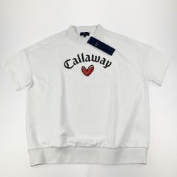 ▽▽ Callaway キャロウェイ ゴルフウェア ラブキャロウェイ 半袖スウェット C25117222 ホワイト Sランク