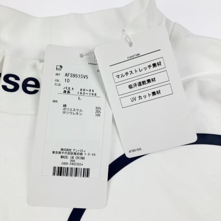  and per se アンパスィー ゴルフウェア 半袖 リファインドライ モックネックシャツ AFS9515V5 ホワイト