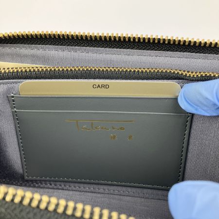  Takano 鎌倉高野 長財布 ラウンドファスナー クロコ型押し エナメル グリーン