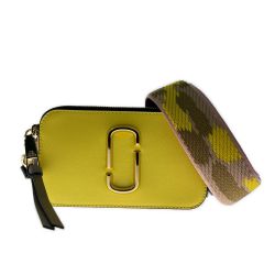 ▽▽ MARC JACOBS マークジェイコブス ザ スナップショット m0012007 イエロー×ブラウン Aランク