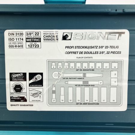  SIGNET シグネット 3/8DR 22PC MM ソケットレンチセット 12723