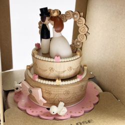 ▽▽  Collectible Musical Box ハンドメイド オルゴール ウエディングケーキ Sランク