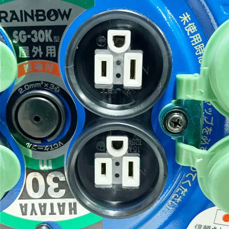  HATAYA コードリール サンデーレインボーリール 屋外用 30m SG-30K ブルー