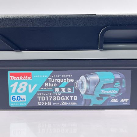 MAKITA マキタ 充電式インパクトドライバ 18V 6.0Ah TD173DGXTB ターコイズブルー