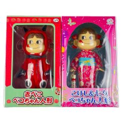 不二家 ペコちゃん人形2点セット 東北紀行 赤べこ・こけし＆七夕 未開封 Sランク