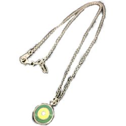 ▼▼ Liquid メンズアクセサリー シルバー ネックレス グリーン×イエロー Bランク
