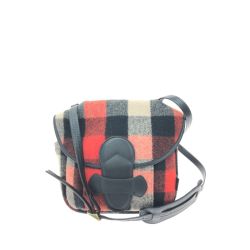 ▼▼ ポーターガール ウールリッチ コラボ レディース ショルダーバッグ 斜め掛け  レッド系 Bランク