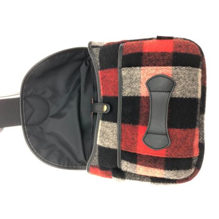  ポーターガール ウールリッチ コラボ レディース ショルダーバッグ 斜め掛け  レッド系