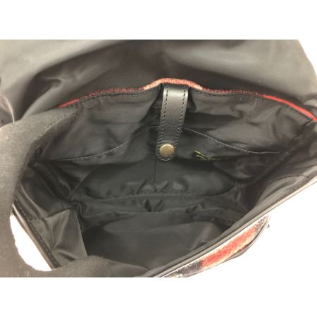  ポーターガール ウールリッチ コラボ レディース ショルダーバッグ 斜め掛け  レッド系