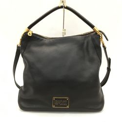 ▼▼ MARC BY MARC JACOBS マークバイマークジェイコブス 2way ショルダー トート バッグ レザー M0007185001 ブラック Aランク