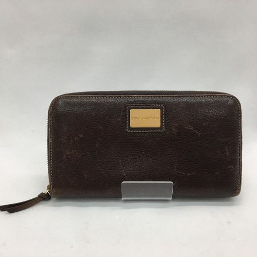 中古 Dolce Gabbana ドルチェアンドガッバーナ メンズ 長財布 ラウンドファスナー ブラウン Bランク なんでもリサイクルビッグバン オンラインショップ