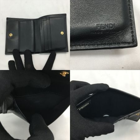  FENDI フェンディ レディース 二つ折り財布 キャナイエフ  8M0387･A0KK･188･7032 ブラック