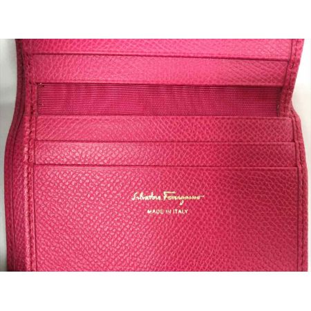  Ferragamo フェラガモ レディース 二つ折り財布 ガンチーニ ピンク