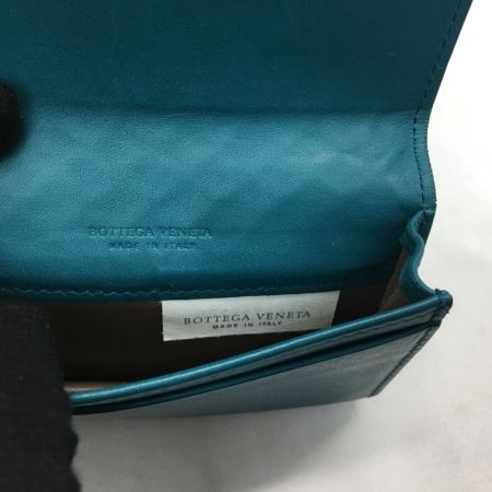  BOTTEGA VENETA ボッテガヴェネタ 名刺入れ カードケース イントレチャート ブルー