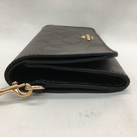  COACH コーチ アウトレット レディース二つ折り財布 シグネチャー ブラウン×ブラック F32484