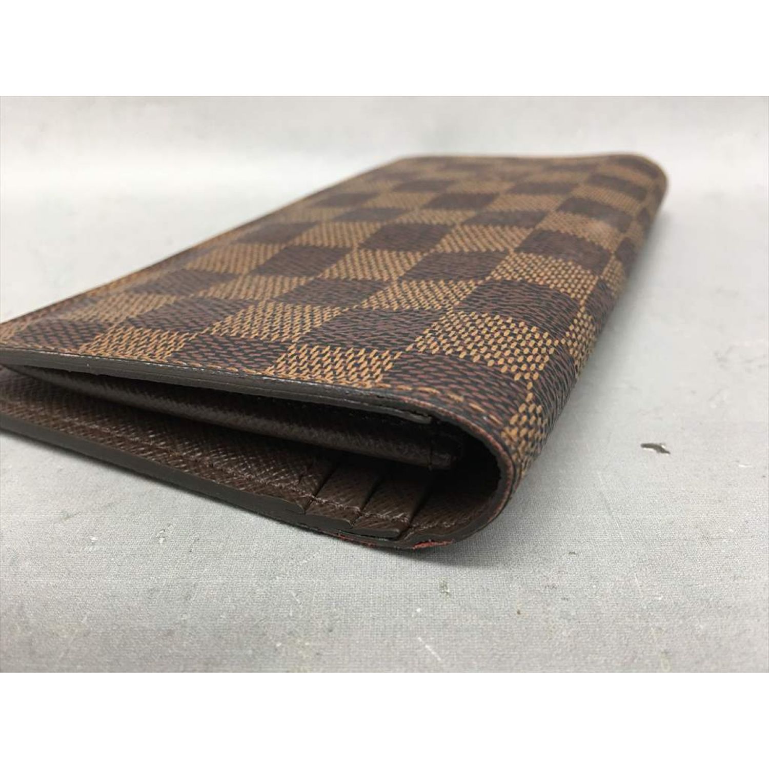 中古】 LOUIS VUITTON ルイヴィトン 長財布 ダミエエベヌ