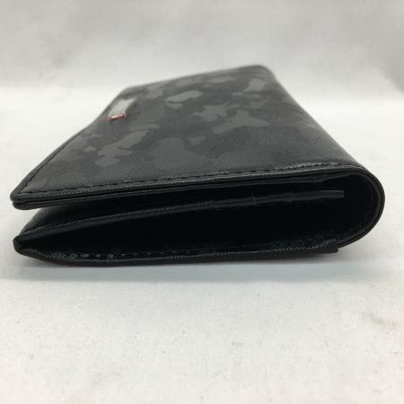  SAMANTHA KINGS メンズ かぶせ長財布 カモフラ柄押しレザー ブラック