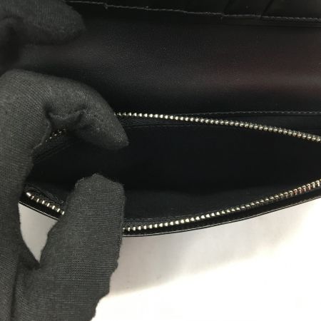  SAMANTHA KINGS メンズ かぶせ長財布 カモフラ柄押しレザー ブラック