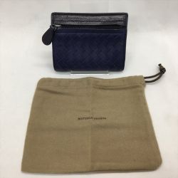 ▼▼ BOTTEGA VENETA ボッテガヴェネタ 二つ折り財布 イントレチャート コンパクトウォレット  パープル Aランク